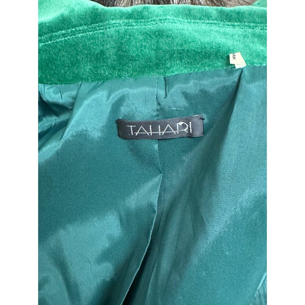 Tahari Womens Blazer Green 6 Velvet Business Office Formal Career Work Corporate - Picture 12 of 12